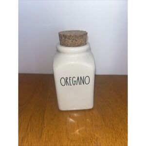 RAE DUNN Artisan Collection By Magenta Oregano Spice jar Container With Cork Lid